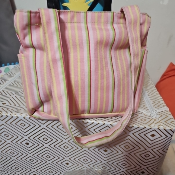 Special Delivery Multi color Pink Geen Yellow Red  Mini Tote Bag - Picture 2 of 14